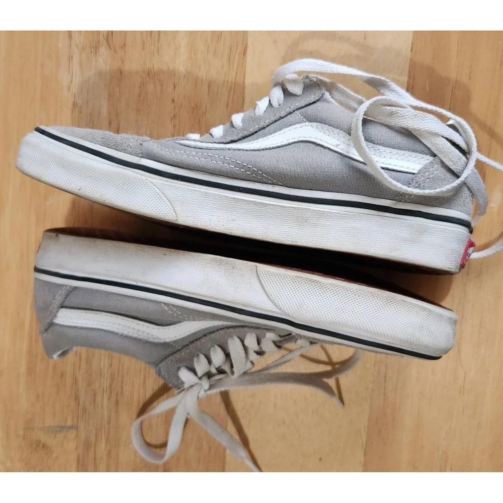 Vans Unisex Off The Wall Gray Casual‎ Shoes Sneakers Size 6 Women 4.5 Men 4.5 Y